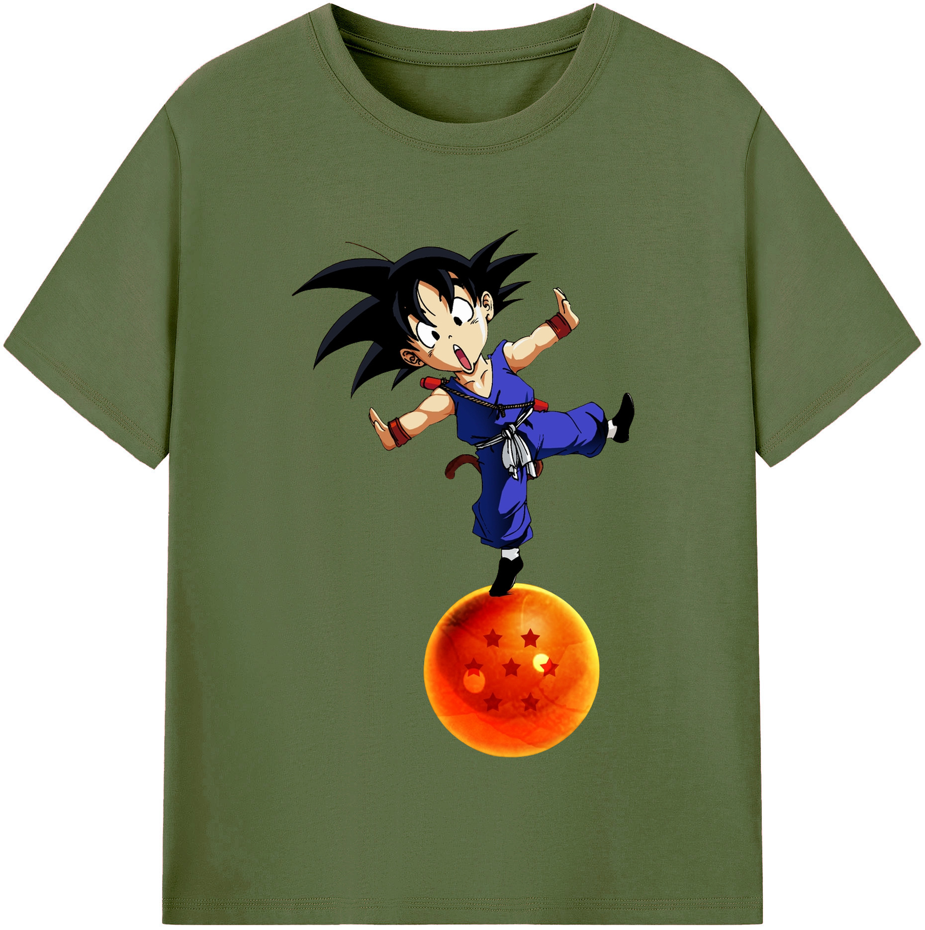 （画像用） ドラゴンボール 孫悟空（そん ごくう）Son Goku カカロット DRAGON BALL Kakarotto 綿100％半袖Tシャツ（フロントプリント）